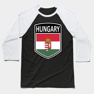 Flag Shield - Hungary Baseball T-Shirt